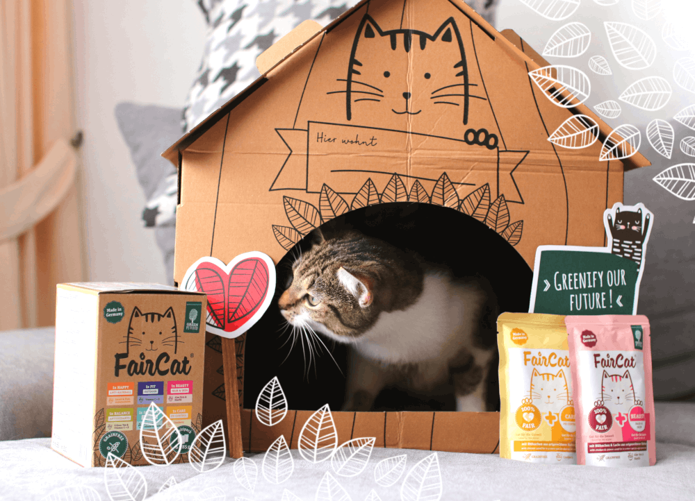 Green pet food banner